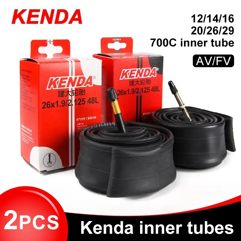 Cycling Gear Parts - 2PCS KENDA Bicycle Inner Tube 20/26/27.5/29/700c/23C