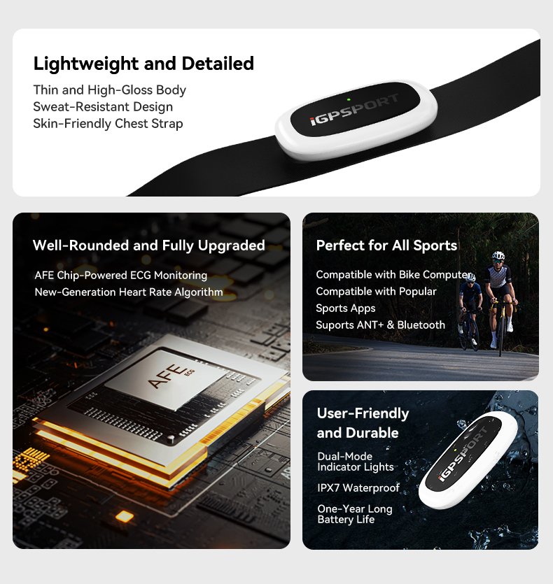 IGPSPORT HR50 Heart Rate Monit - огляд і ціна Cycling Heart Rate Monitor