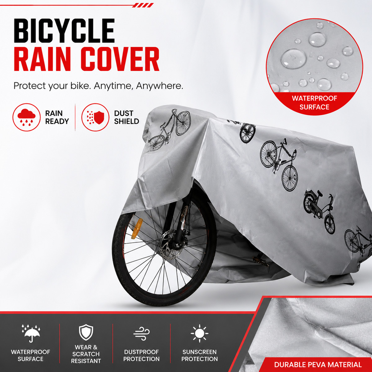 PINMOAP Universal Bicycle Rain - огляд і ціна Cycling Gear Organizer Bag