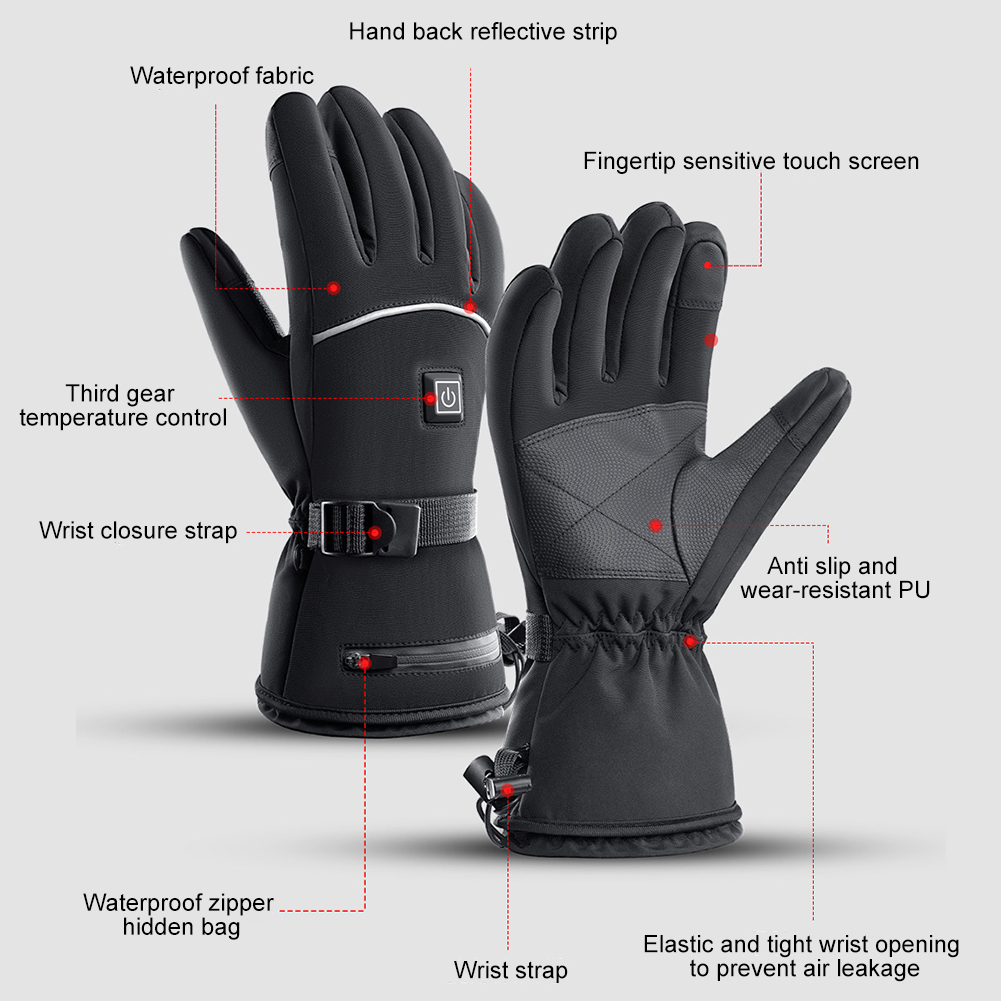 Touch Screen Heated Gloves Col - огляд і ціна Cycling Gear Temperature