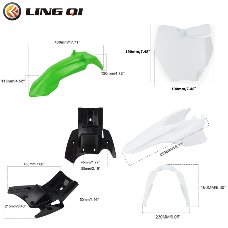 LINGQI RACING KT50 Motorcycle  - огляд і ціна Bike Fender Set