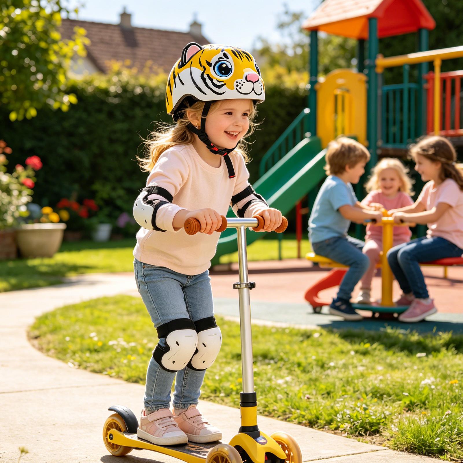 Kids Helmet Tiger Pattern Adju - огляд і ціна Cycling Safety Gear For Kids