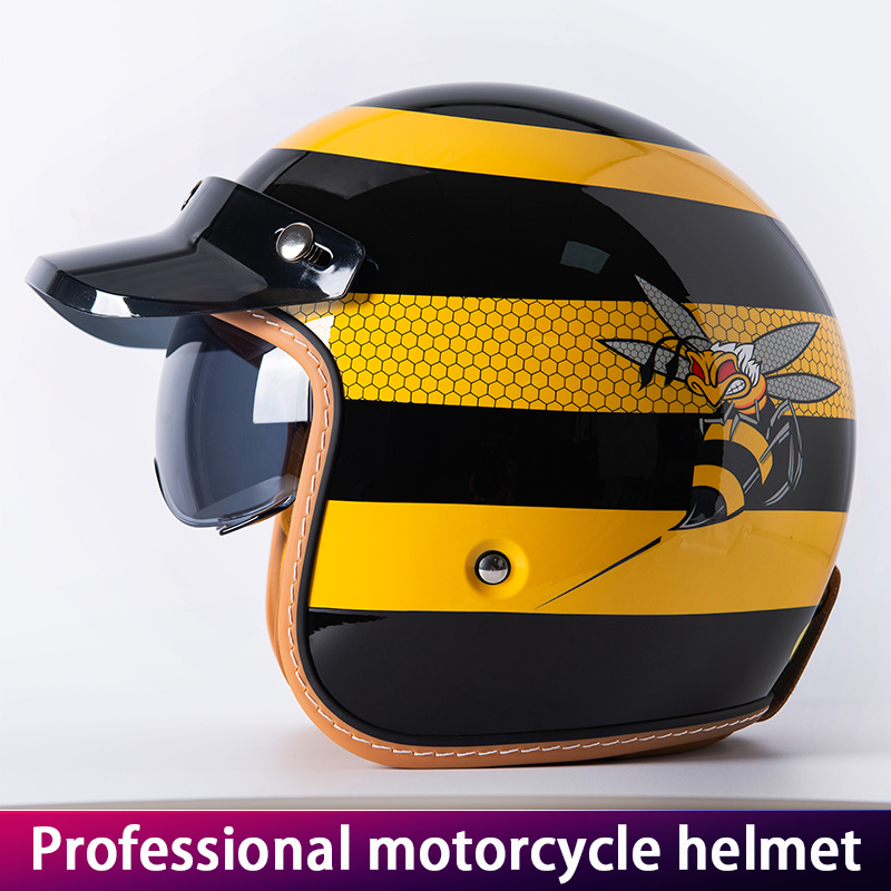 New Retro Motorcycle Helmet Ye - огляд і ціна Yellow Cycling Gear